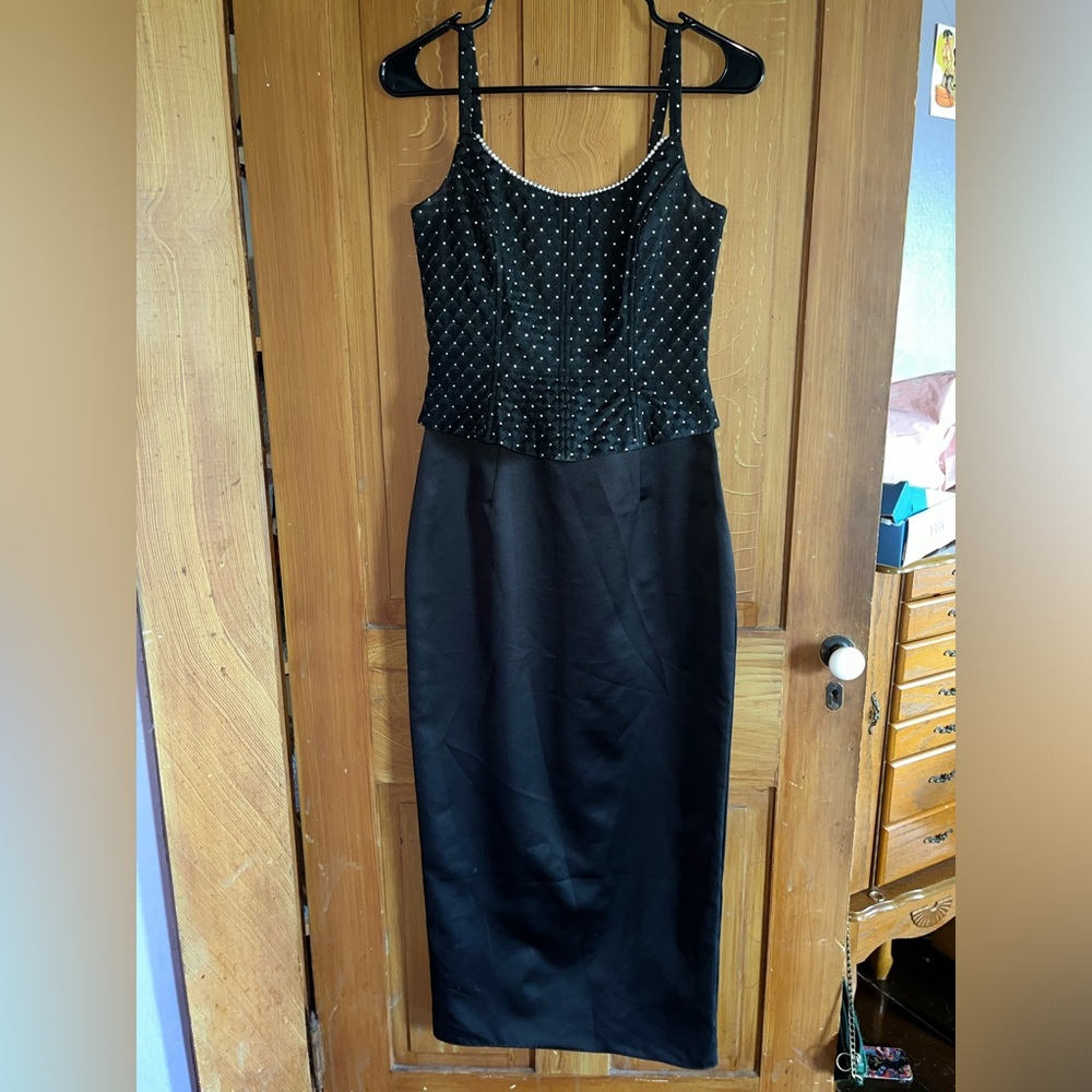 90’s vintage Gunne Sax goth style corset satin formal dress